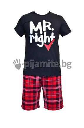 Мъжка пижама - къс ръкав, къс панталон Mr.Right 12287.01